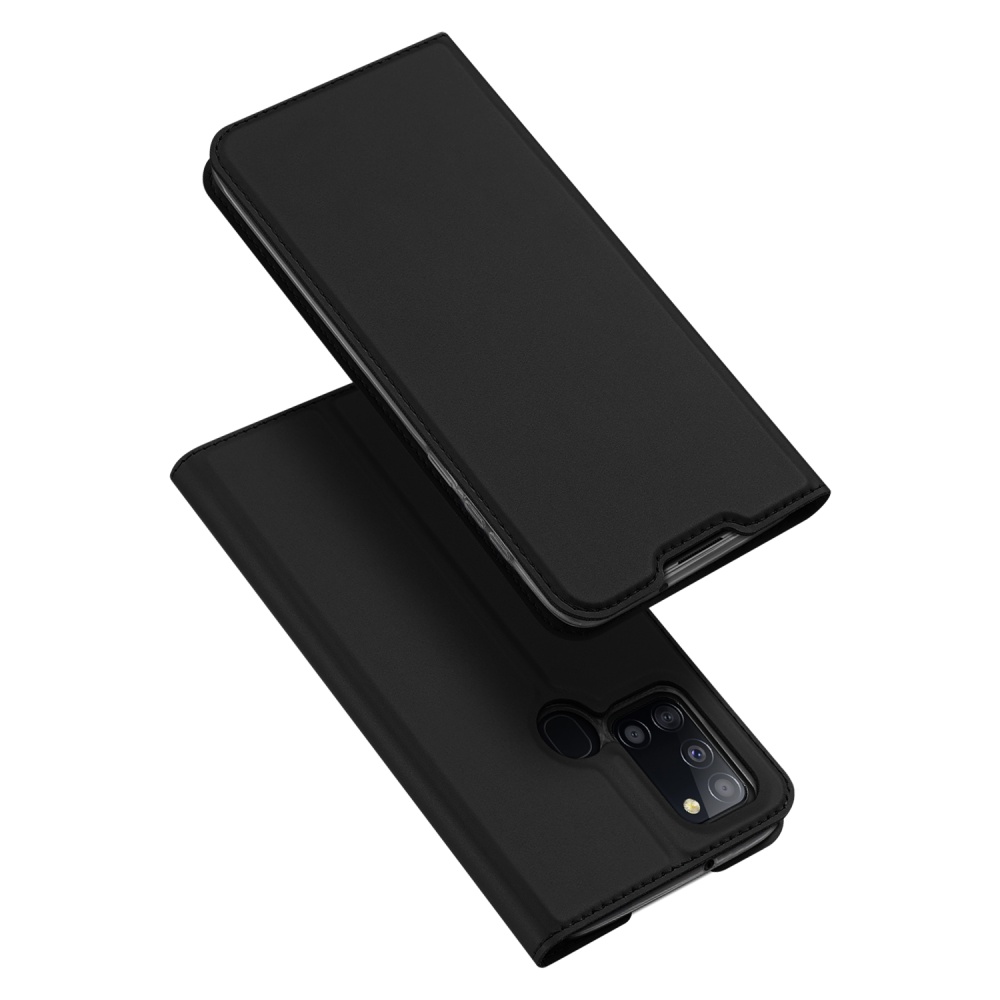 DUX DUCIS for Samsung A21s/A51 5G Magnetic Protective Case Bracket with Card Slot Leather Mobile Phone Cover black - Image 2