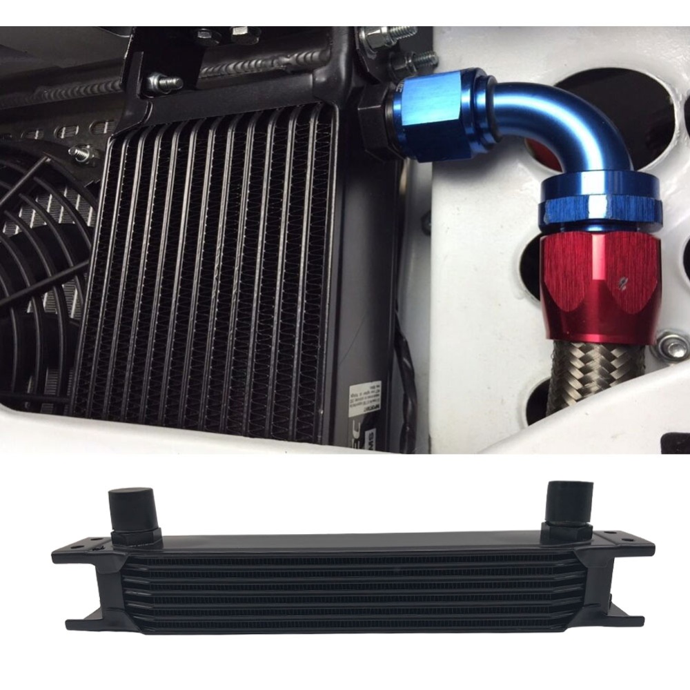 Motor Universal 7Row 10AN Engine Transmission Racing Alloy Oil Cooler - Image 2