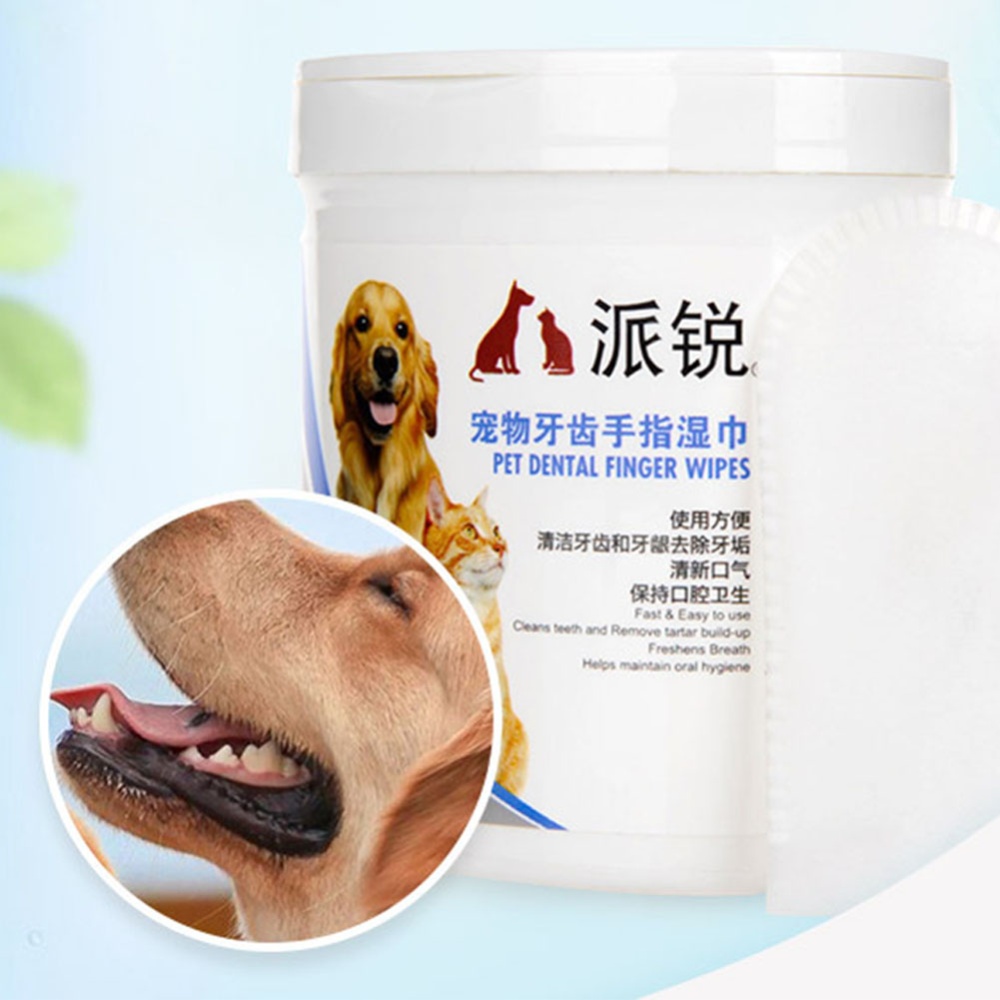 50Pcs Pet Oral Cavity Wipes Finger Cover for Cat Tartar Calculus Removing special wipes 50 pieces - Image 3