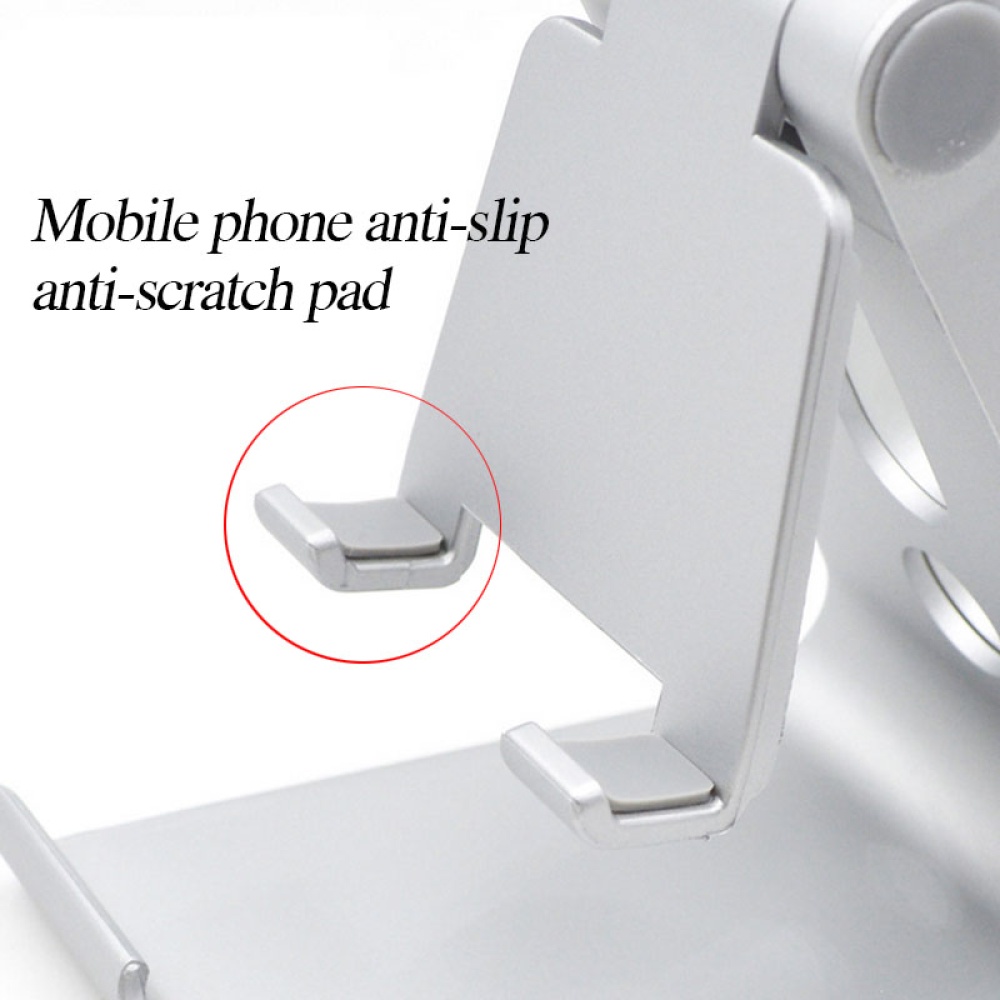 Rotating Tablet Phone Holder for iphone7plus Universal Cell Desktop Stand Mobile Silver - Image 2