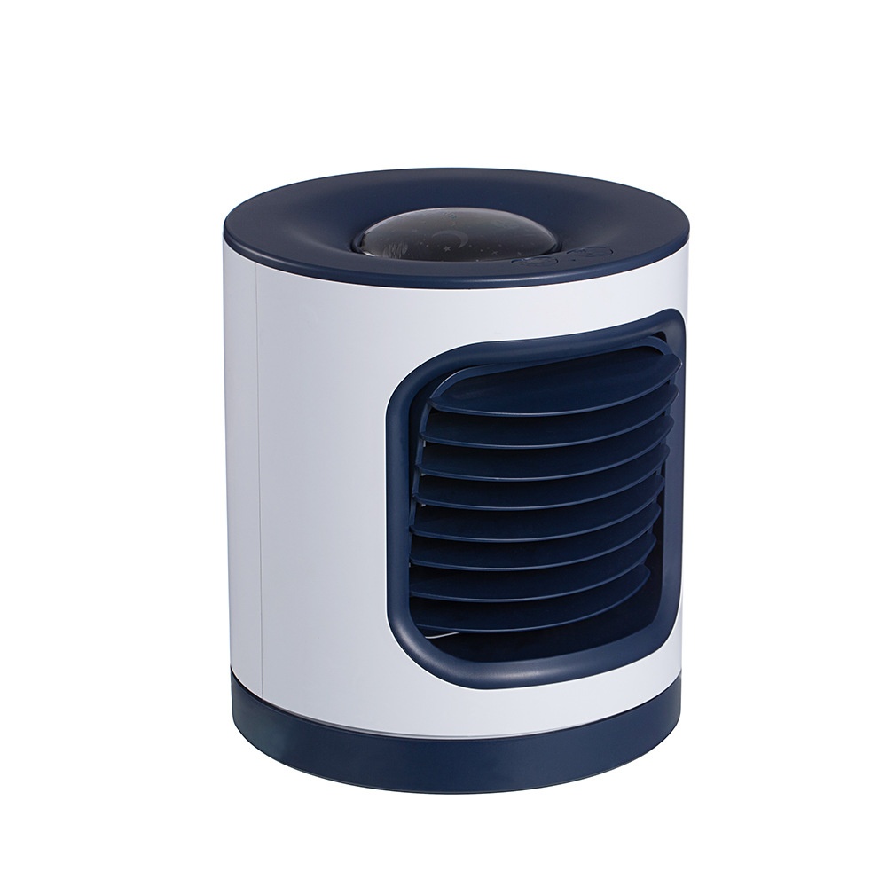 Projection Lamp Air Conditioner Fan Light Usb Charging Anion Purifier Electric Navy blue