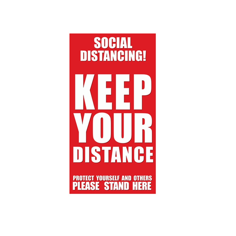 Keep Your Distance Floor Sticker for Queue Crowd Control D - Image 2