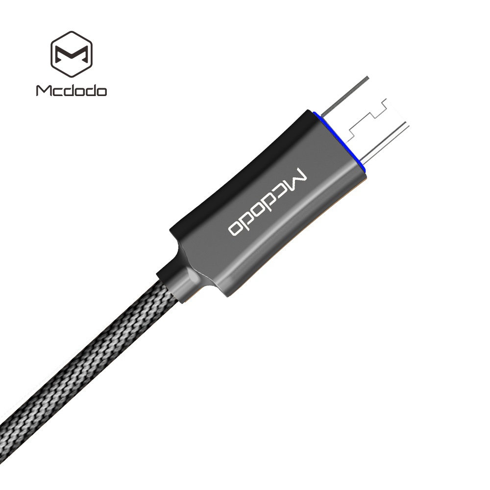 MCDODO Knight Series Auto Disconnect QC 3.0 Quick Charge Micro USB Cable Grey 1.5M - Image 2