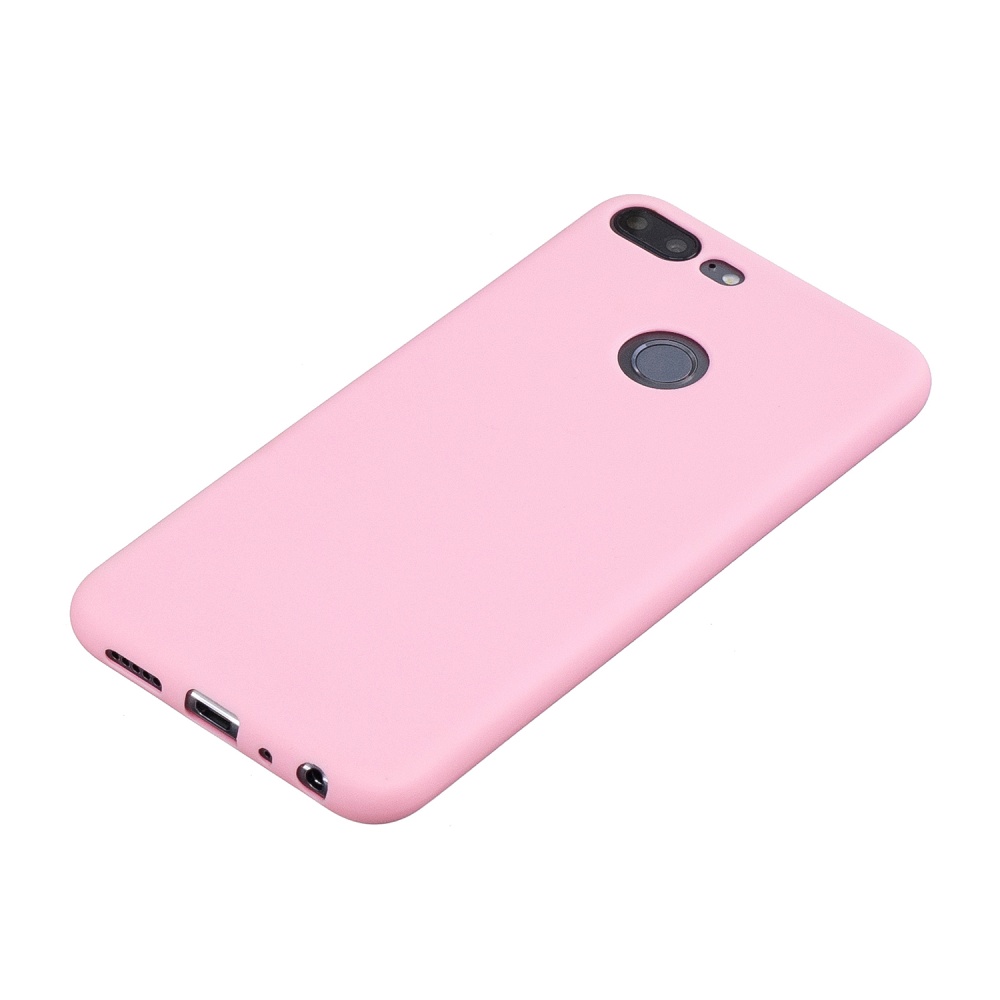 for HUAWEI Honor 9 lite Cute Candy Color Matte TPU Anti-scratch Non-slip Protective Cover Back Case dark pink - Image 2