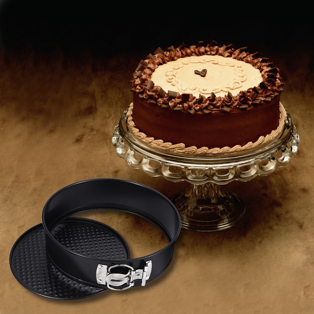 7 Inch Round Springform Pan Non-stick Cake Bakeware Pan?Leak-proof Cheesecake Black - Image 2