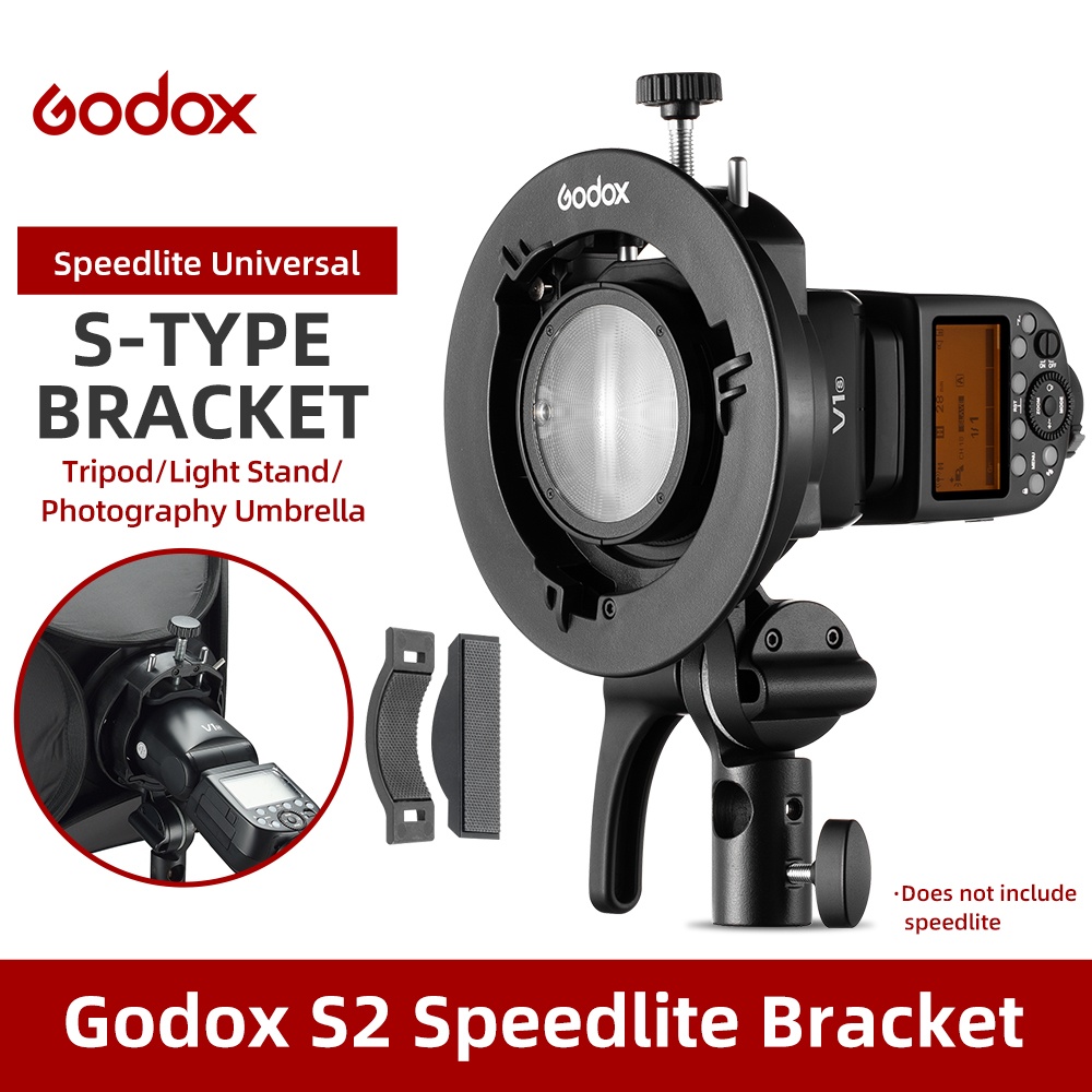 S2 S-Type Speedlite Bracket Plastic Portable for Godox V1∕V860II∕AD200∕S black - Image 2