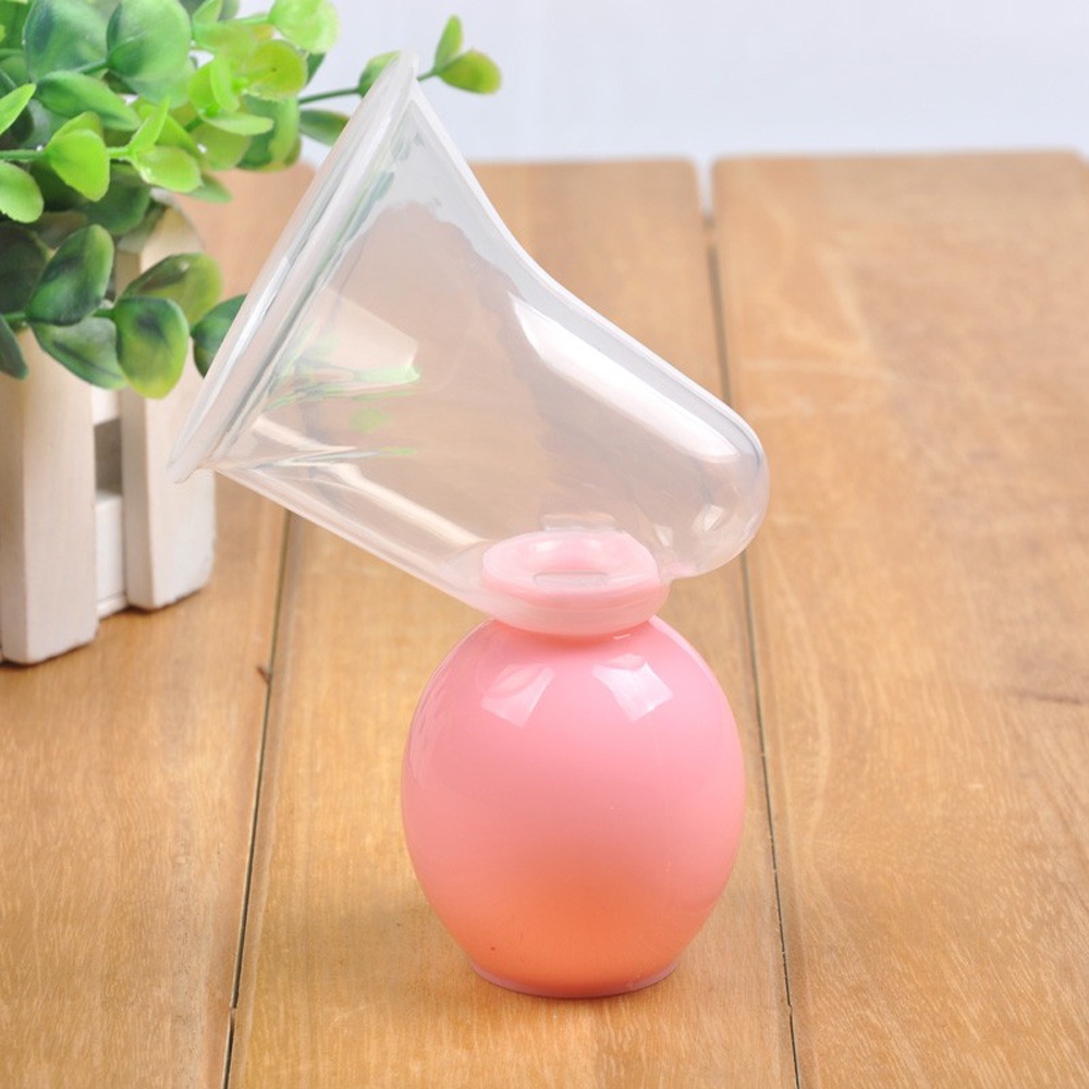 SIMU Portable Liquid Silicone Rubber Strong Suction Manual Breast Pump Pink - Image 2