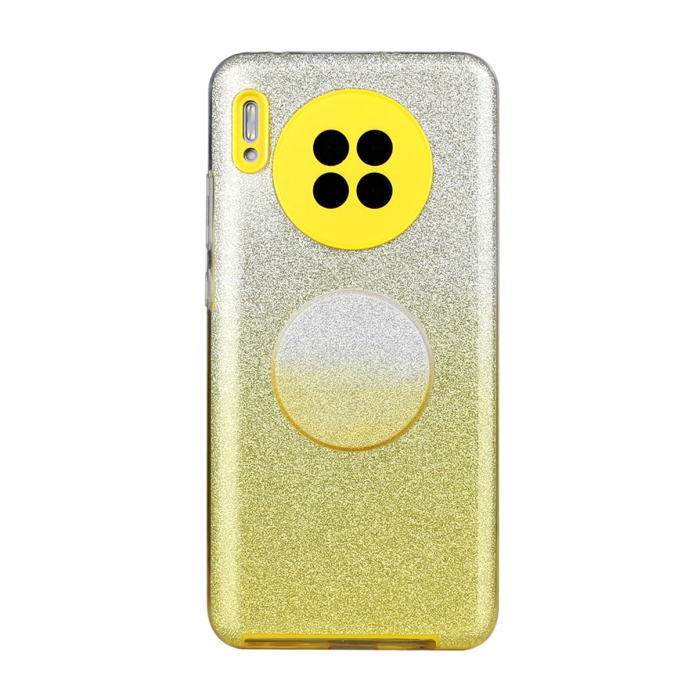 For HUAWEI Mate 30/Nova 5I pro/Mate 30 Pro/PSmart /Y5P/Y6P 2020 Phone Case Gradient Color Glitter Powder Cover with Airbag Bracket yellow - Image 2