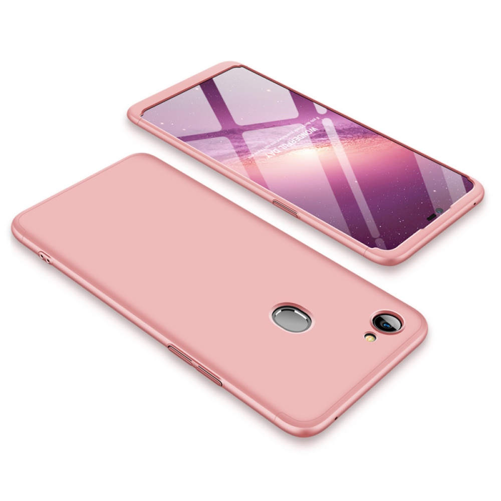 For OPPO F7 Ultra Slim PC Back Cover Non-slip Shockproof 360 Degree Full Protective Case Rose gold - Image 2