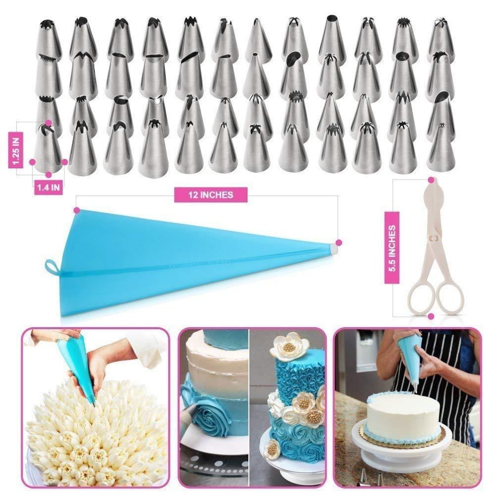 94Pcs/Set Cake Decorating Supplies Kit Baking Set DIY Professional Pastry Tools 94pcs - Image 2