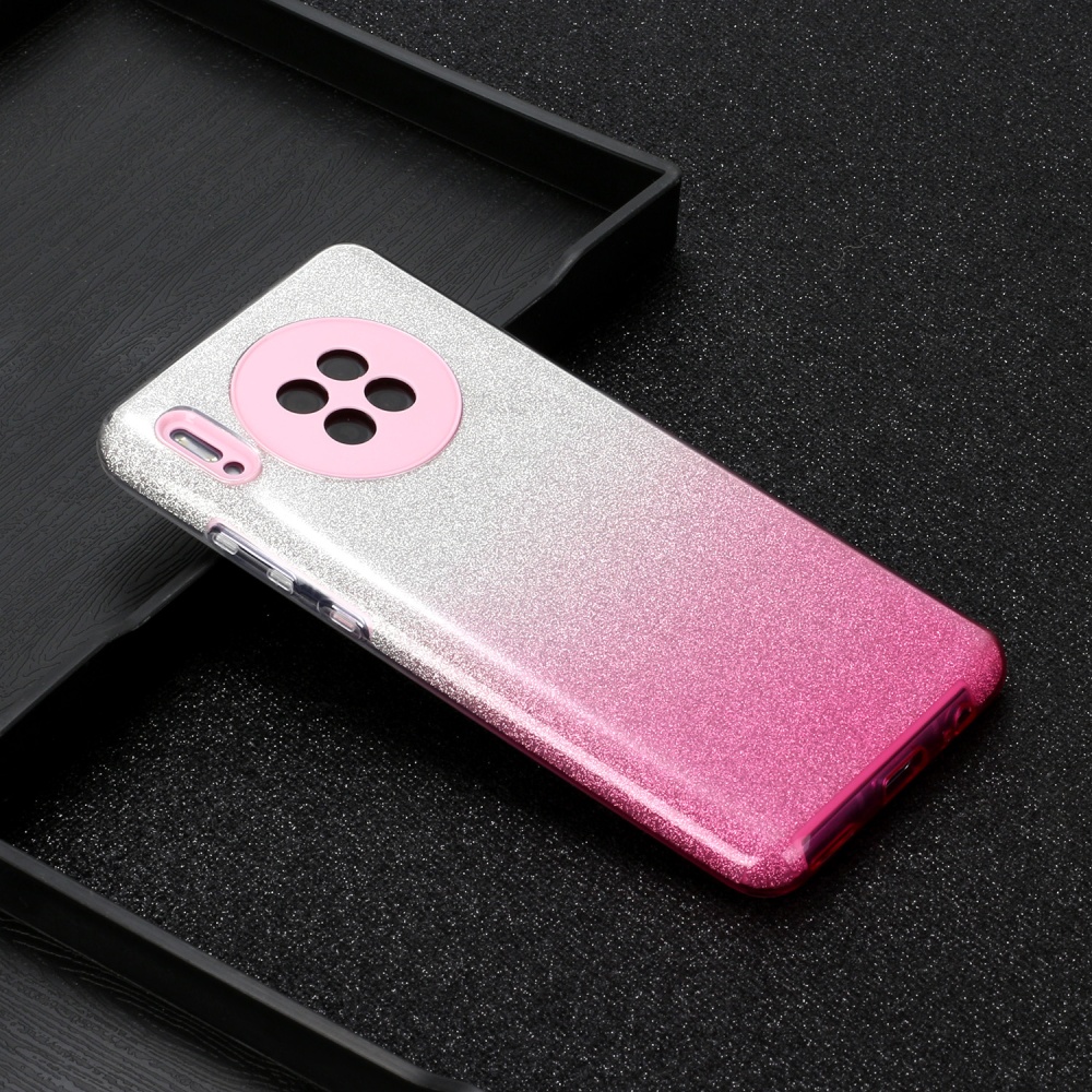 For HUAWEI Mate 30/Nova 5I pro/Mate 30 Pro/PSmart /Y5P/Y6P 2020 Phone Case Gradient Color Glitter Powder Cover with Airbag Bracket Pink - Image 2