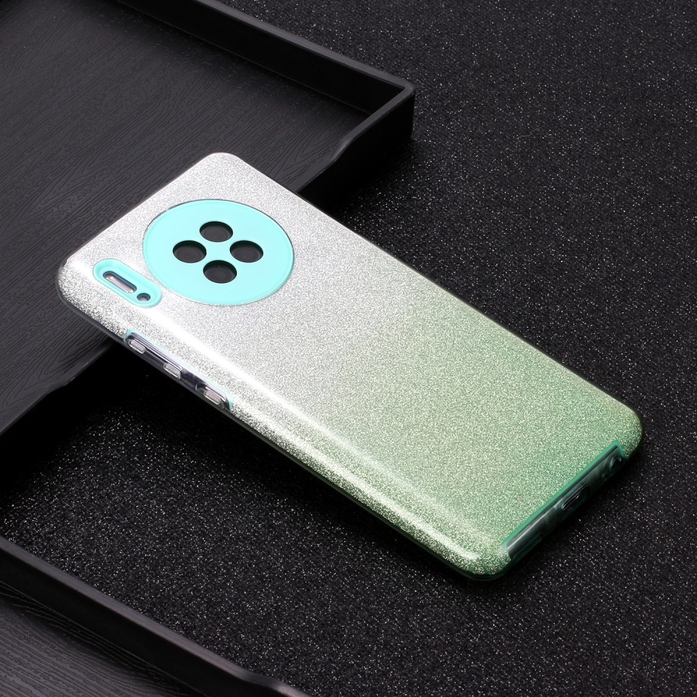 For HUAWEI Mate 30/Nova 5I pro/Mate 30 Pro/PSmart /Y5P/Y6P 2020 Phone Case Gradient Color Glitter Powder Cover with Airbag Bracket green - Image 2