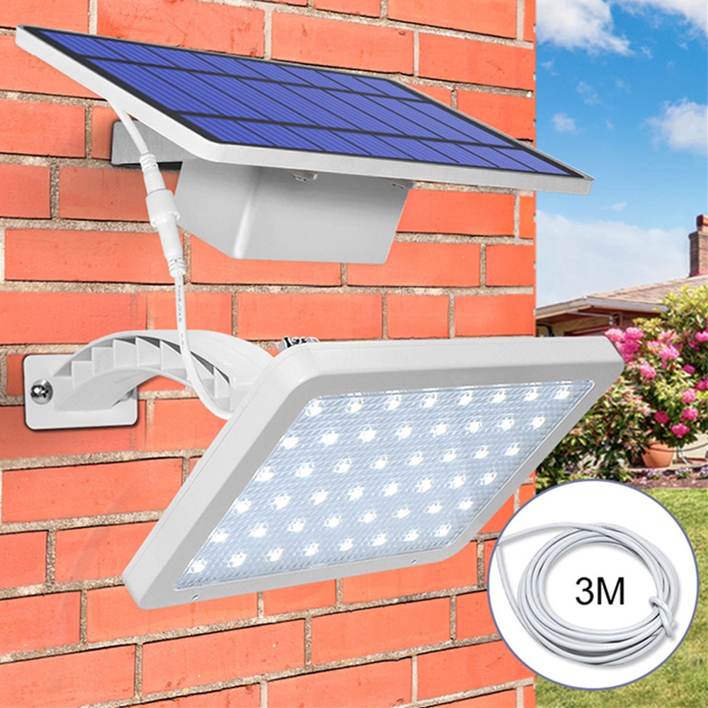 48LEDs Light Control Solar Powered Wall for Garden Courtyard Decor White warm white light 3000K - Image 2