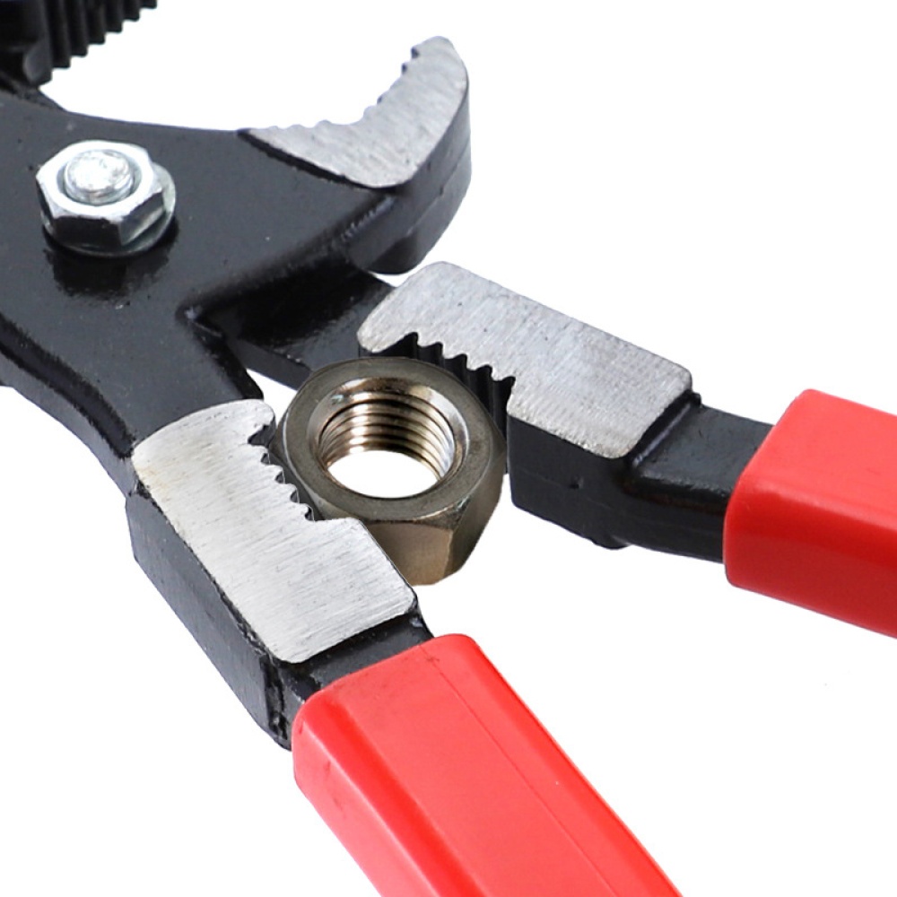 10in Claw Hammer CR-V Adjustable with Clamping Plier Hand Tool red - Image 3