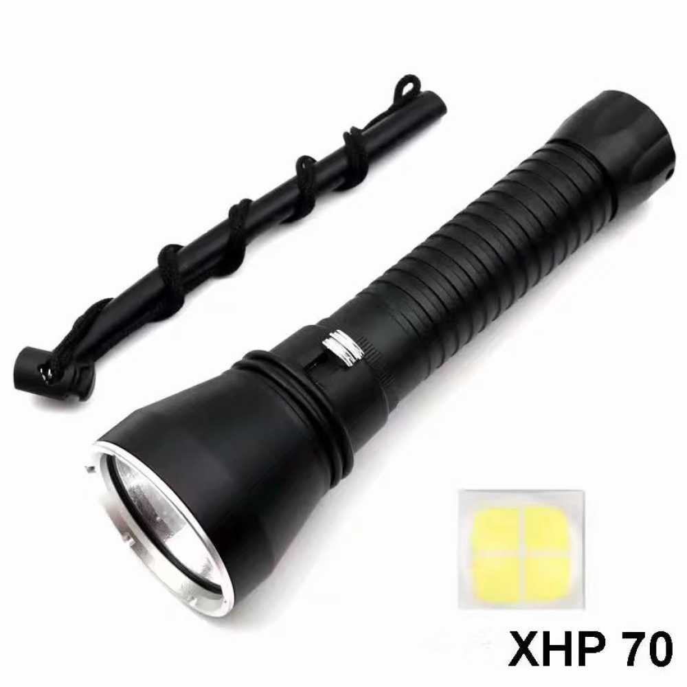 Super Brightness Diving Flashlight Cree XHP70 LED Waterproof Dive Yellow/White Light white light - Image 3