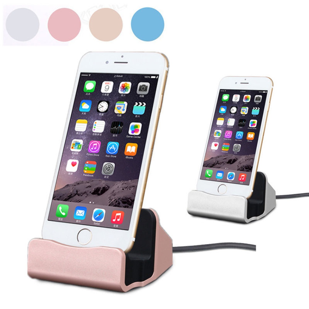 Desk Charger Charge and Sync Stand for IPhone 7 6s plus 6 6plus 5s 5 Desktop Iphone Black - Image 2