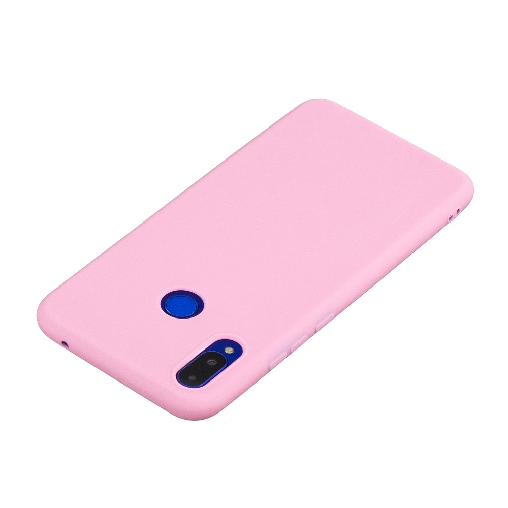 For HUAWEI Honor 8C Lovely Candy Color Matte TPU Anti-scratch Non-slip Protective Cover Back Case dark pink - Image 2