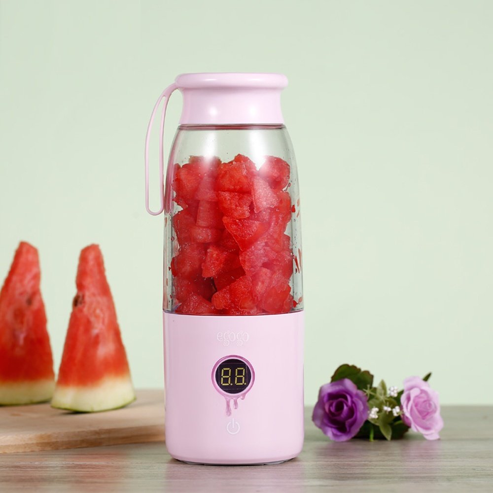 K-106 Portable Home Mini Electronic Blender Joyshaker Cup for Drinking Pink