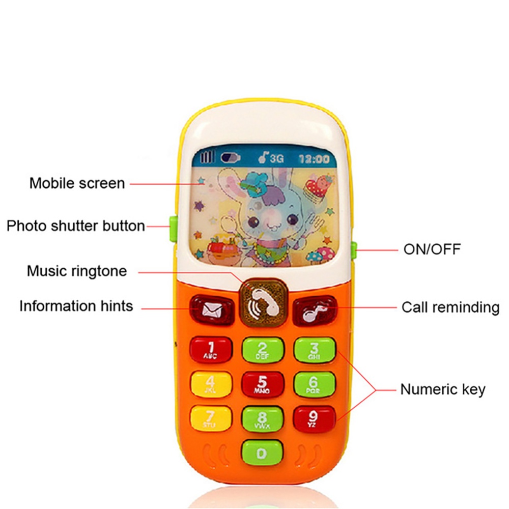 Children Music Mobile Phone 1-2 years old Parent-child Toy with Sound and Light