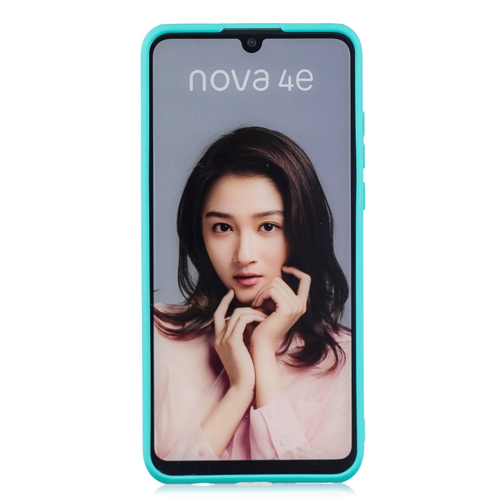 For HUAWEI P30 LITE/NOVA 4E Lovely Candy Color Matte TPU Anti-scratch Non-slip Protective Cover Back Case Light blue - Image 2