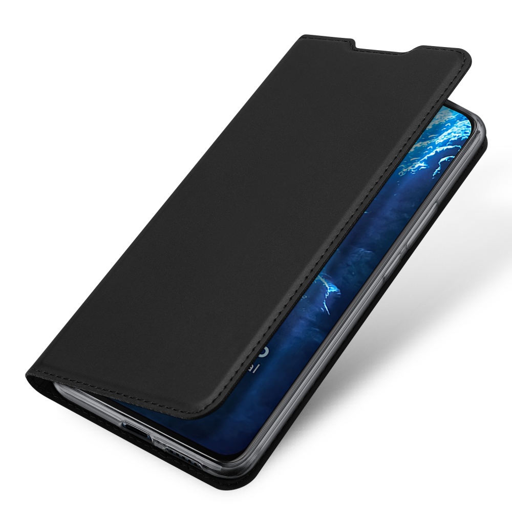 For VIVO V17 Pro Cellphone Cover PU Leather Shell Side Buckle Card Slots Mobile Phone Soft Case Overal Protection black - Image 2