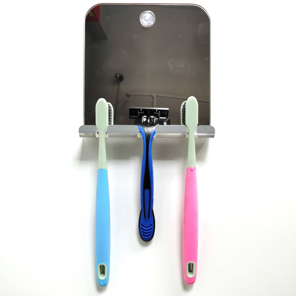 Anti-fog Anti-fall Bathroom Mirror Hanging Razor Toothbrush Fogless Shower Makeup Acrylic - Image 2