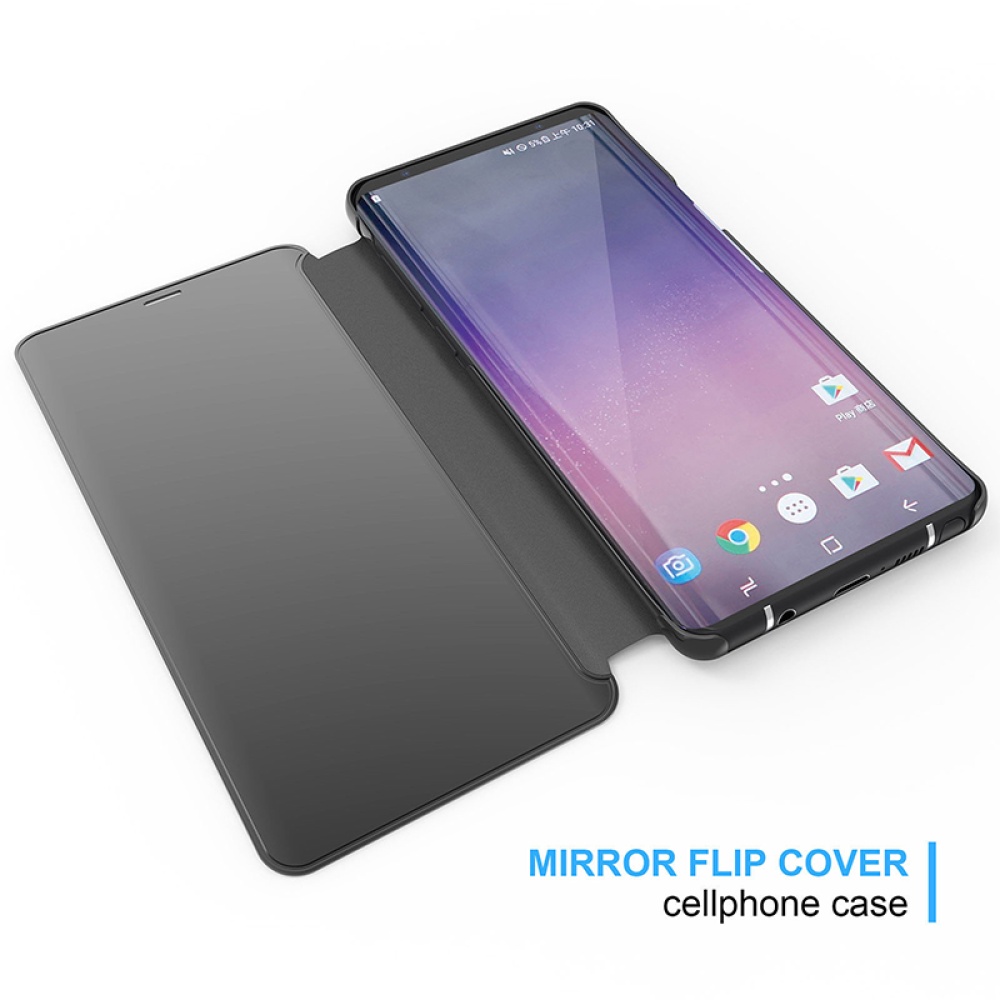 For Samsung Galaxy Note 9 Luxury Mirror View Flip Case Stand Shockproof Cover - Image 2