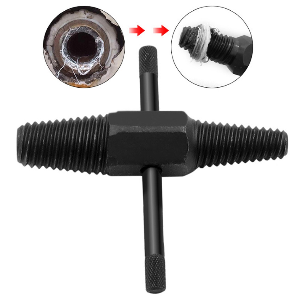 Broken Screw Extractor High-carbon Steel Dual Use Water Pipe Stud Drill Bits Remover Hand Tool black