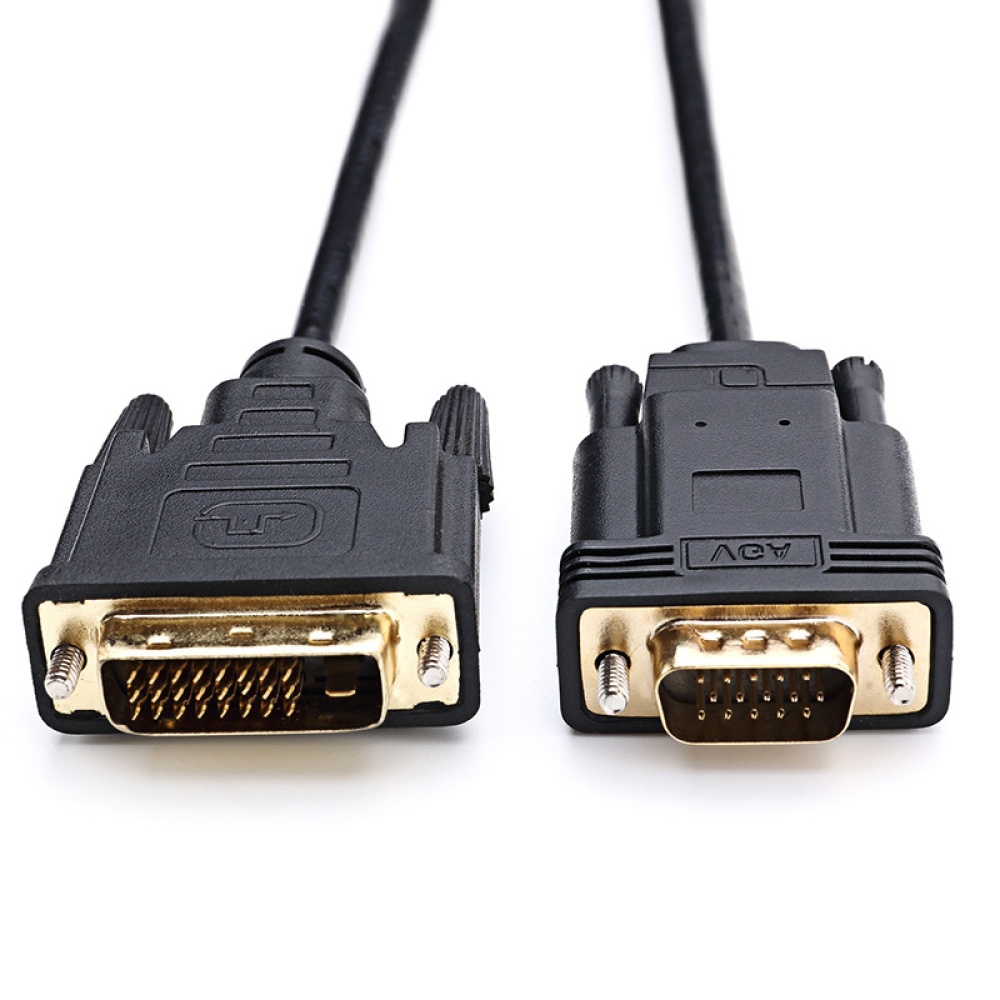 Cabledeconn 2M DVI 24+1 DVI-D Male to VGA Adapter Converter Cable for PC DVD Monitor HDTV Without USB - Image 2