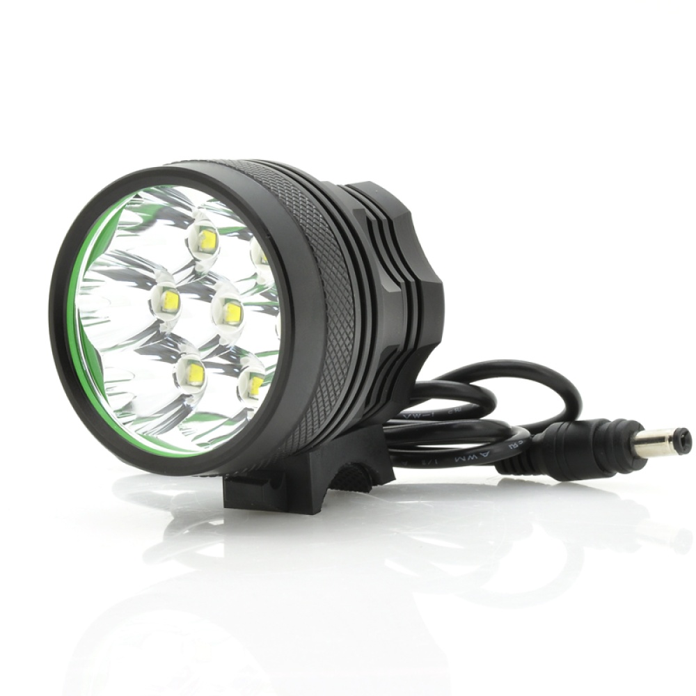 Bicycle Light + Headlight - 7x Cree XM-L2 T6, 2100 Lumen Cool White Beam, IPX6 Water Resistant