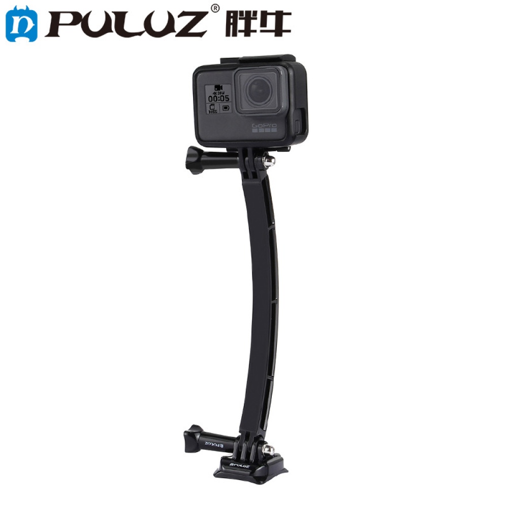 PULUZ Outdoor Motorcycle Cycling Helmet Extension Arm Set for GoPro HERO5 HERO4 Session HERO 5 4 3+ 3 2 1 black - Image 2