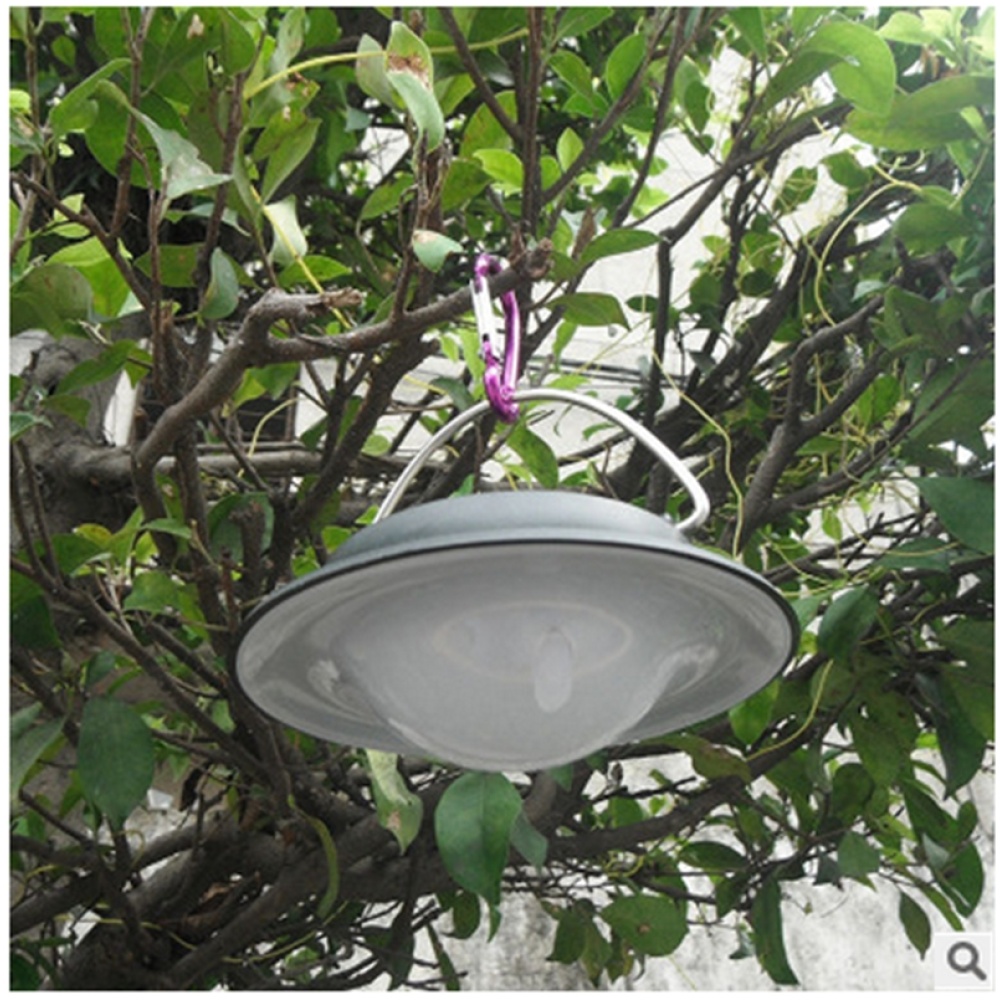 Outdoor Solar Lights Waterproof Led Spherical Hanging Lamp Night Light Stainless Steel Garden Chandelier(White)