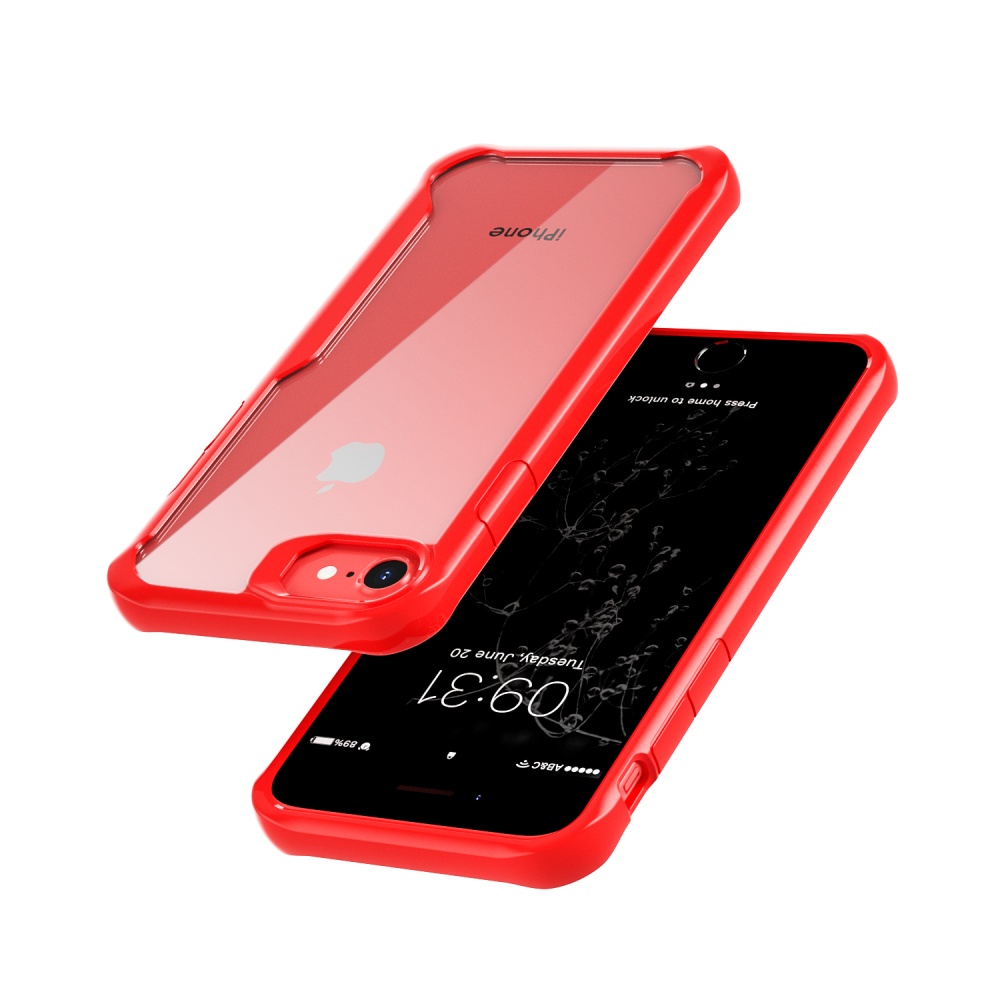 Mobile Case for IPhone SE Soft TPU PC Salicone Anti-drop OPP Bags red - Image 2