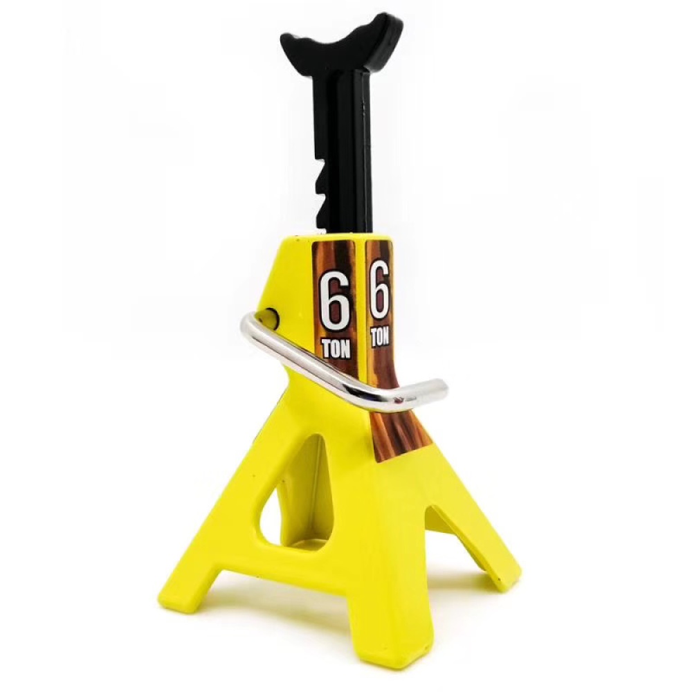 Toy RC Cars Metal 6 Ton /3 Scale Jack Stands Height Adjustable Repairing Tool For 1/10 Crawler Truck Trx-4 Trx4 Axial SCX10 S321 yellow_6T