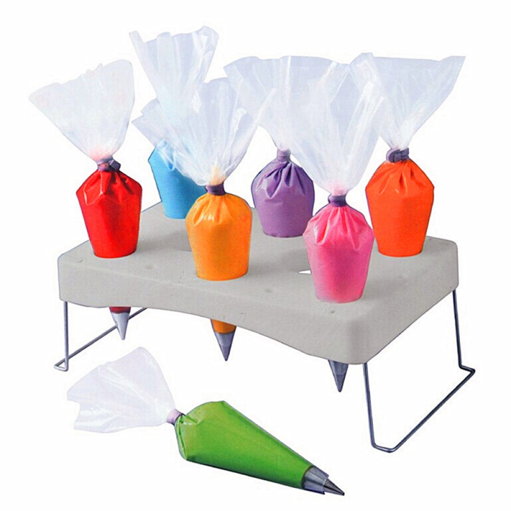 ABS Stainless Steel Detachable Cake Decorating Pastry Bag Icing Holder Stand Shelf