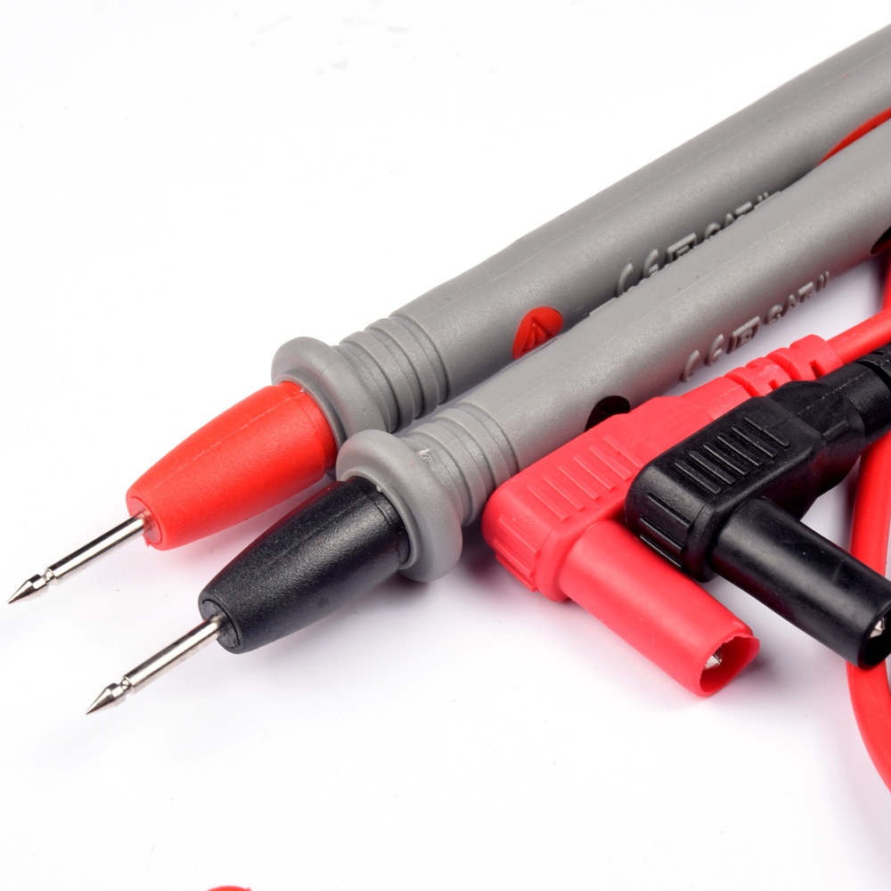 1000V 10A Hard Point Test Leads Set with Comfortable Grip Meter Probes for Handheld Digital Multimeter Red+Black - Image 2