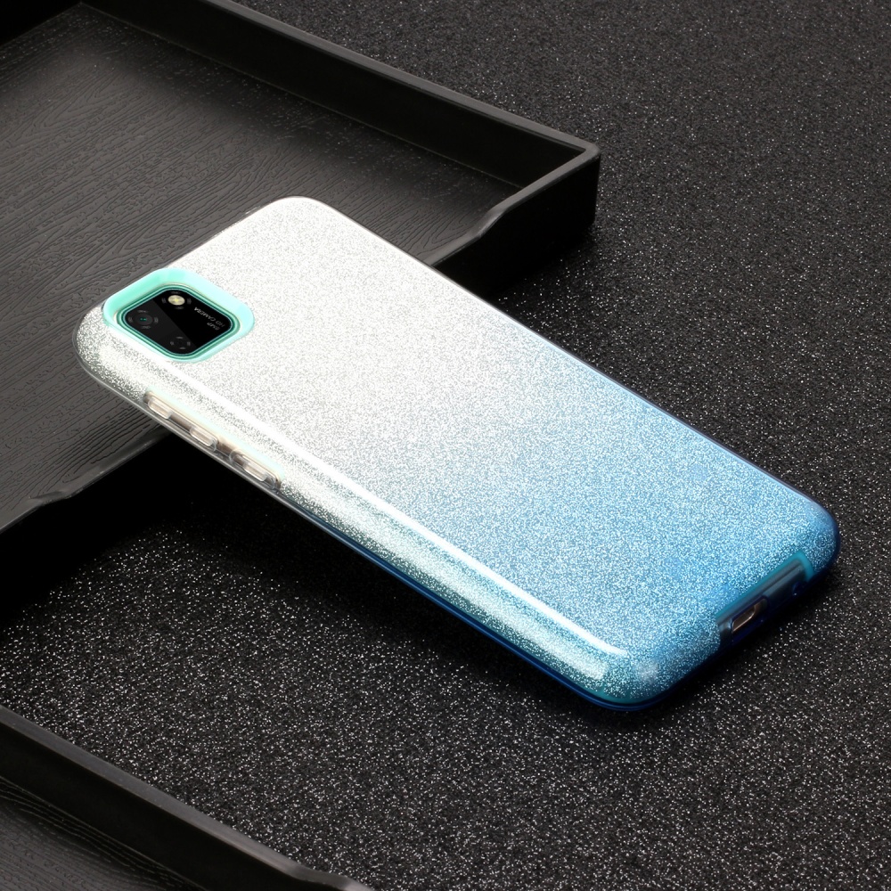 For HUAWEI Mate 30/Nova 5I pro/Mate 30 Pro/PSmart /Y5P/Y6P 2020 Phone Case Gradient Color Glitter Powder Cover with Airbag Bracket blue - Image 2