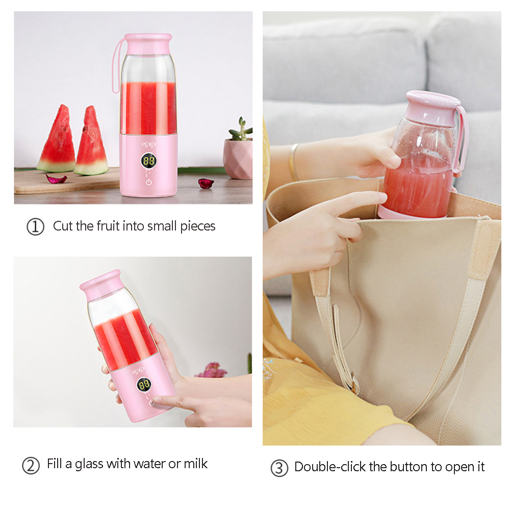 K-106 Portable Home Mini Electronic Blender Joyshaker Cup for Drinking Blue - Image 2