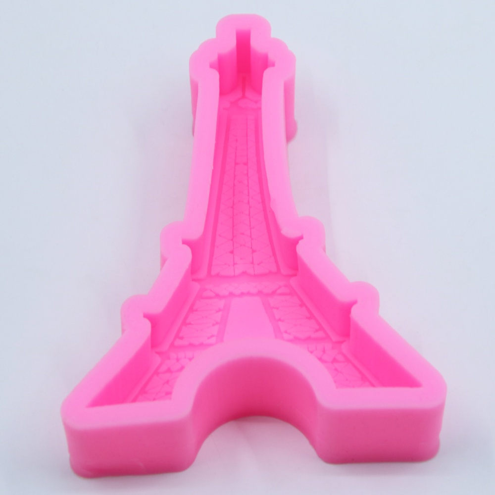 3D Eiffel Tower Silicone Mold Cake Chocolate DIY Handmade Soap Baking Tool Pink - Image 3