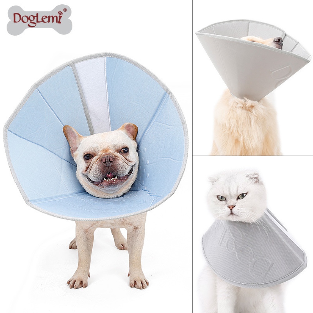 Collar Dog Cat Recovery Anti-Biting Ring Headgear for Protective Wound Pet Supplies gray_XL - Image 2