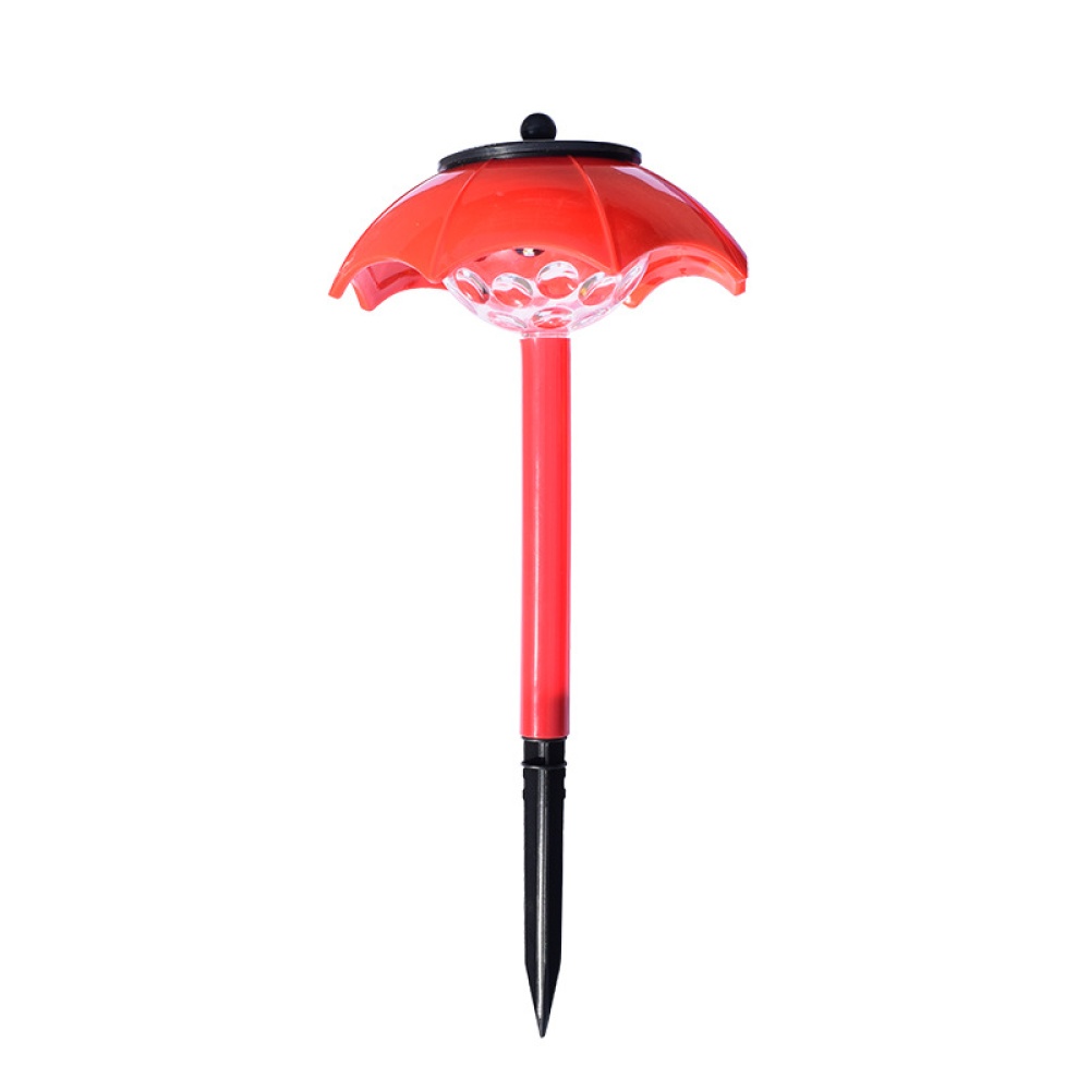 LED Solar Light Umbrella Shape Lawn Lights Outdoor Waterproof Garden Lamp red