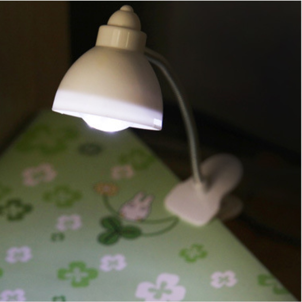 Adjustable Clip On Book Reading Light Eye Protection Mini LED Bedside Table Lamp white_5 * 4.5 18CM - Image 3