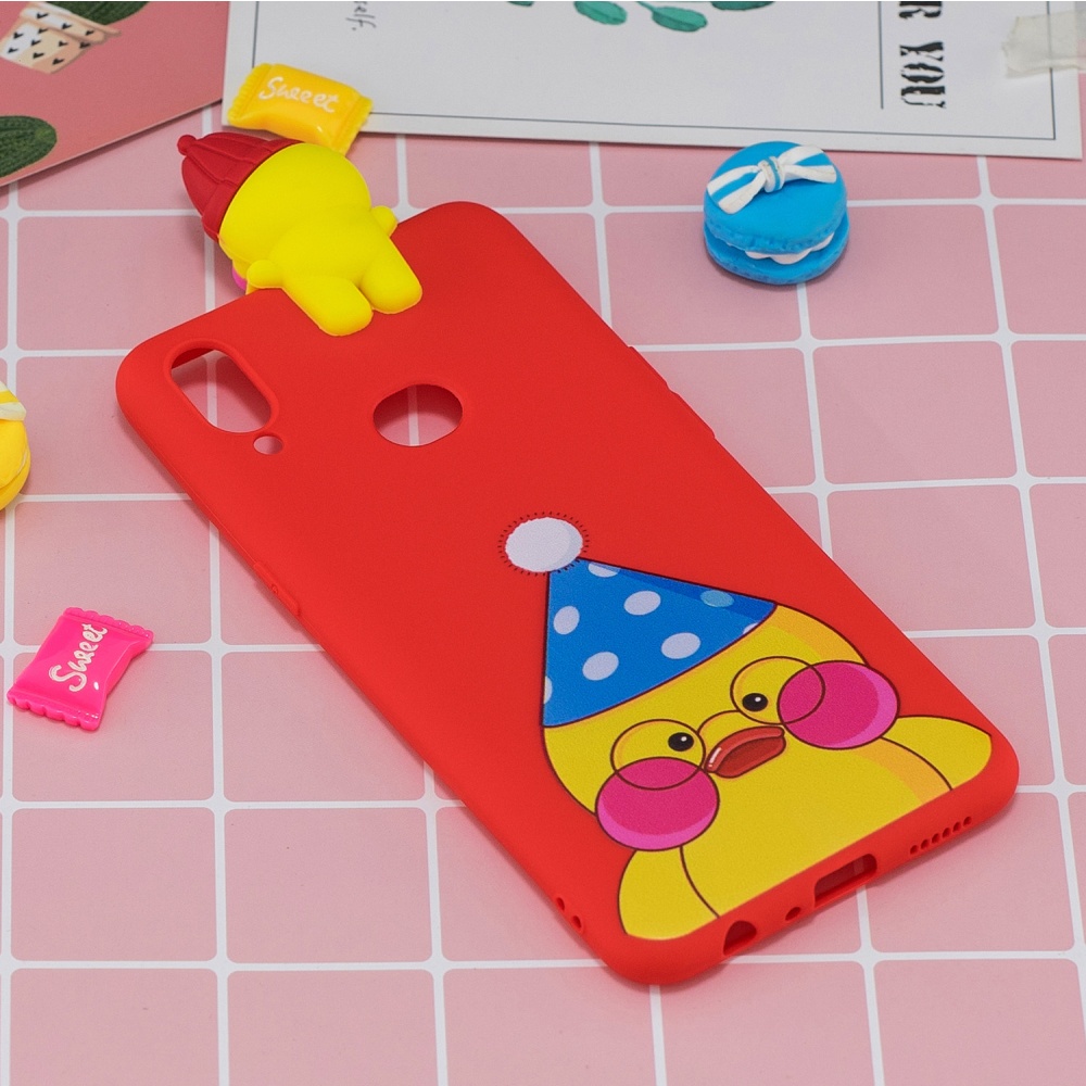 For Samsung A10S A20S Color Painting 3D Cartoon Animal Full Protective Soft TPU Mobile Phone Case red - Image 2