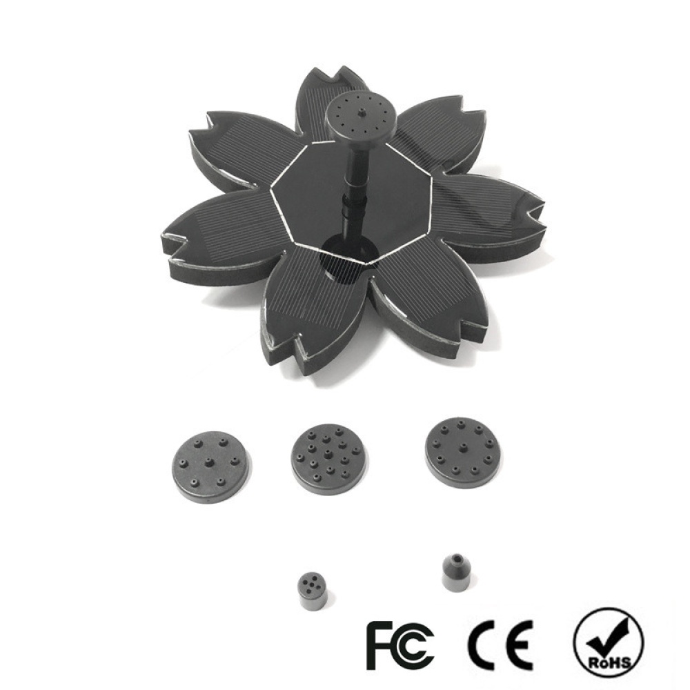 Solar Powered Floating Fountain for Outdoor Bird Bath Garden Pool Pond Decor Flower Shape DC35-0710Q seven-color flower - Image 3