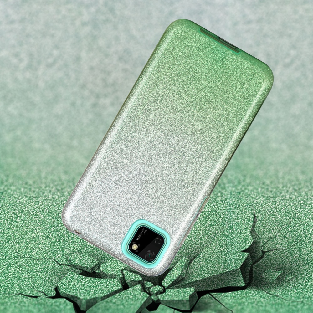 For HUAWEI Mate 30/Nova 5I pro/Mate 30 Pro/PSmart /Y5P/Y6P 2020 Phone Case Gradient Color Glitter Powder Cover with Airbag Bracket green - Image 2