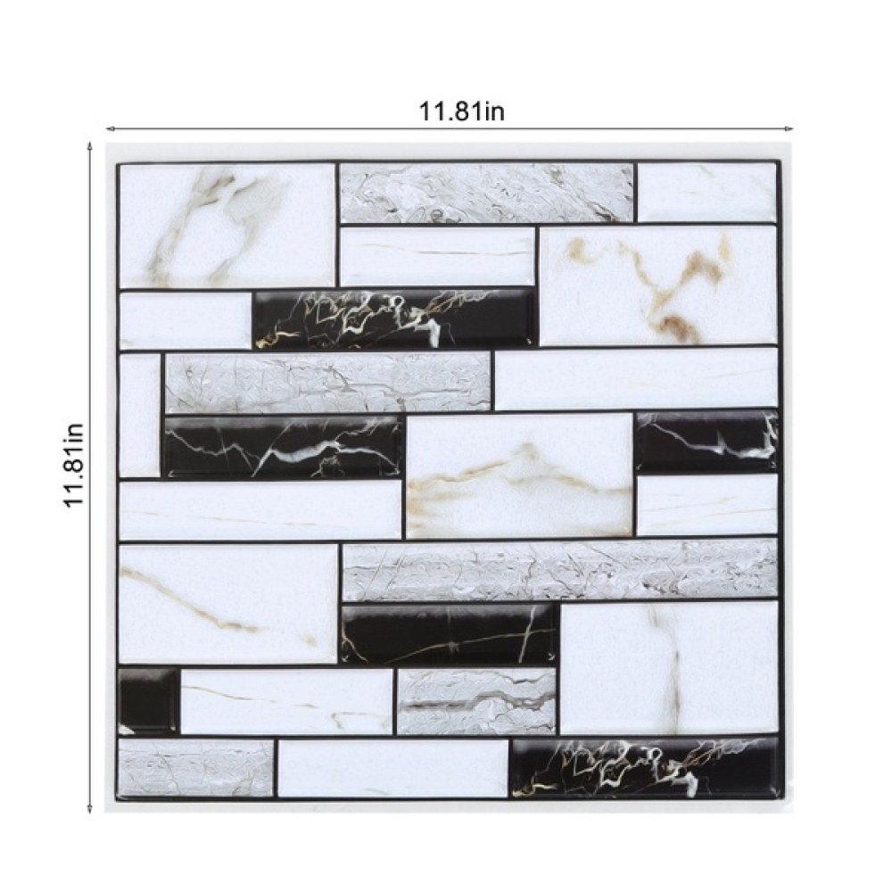 10Pcs 3D Removable Self-adhesion Waterproof Tile Wall Sticker DIY Home Decoration WP509 - Image 3