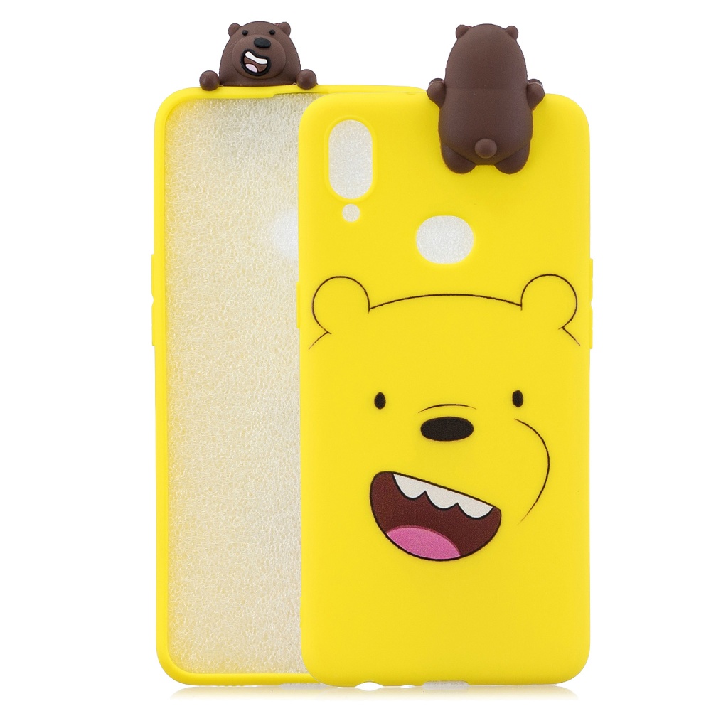 For Samsung A10S A20S Color Painting 3D Cartoon Animal Full Protective Soft TPU Mobile Phone Case yellow - Image 2