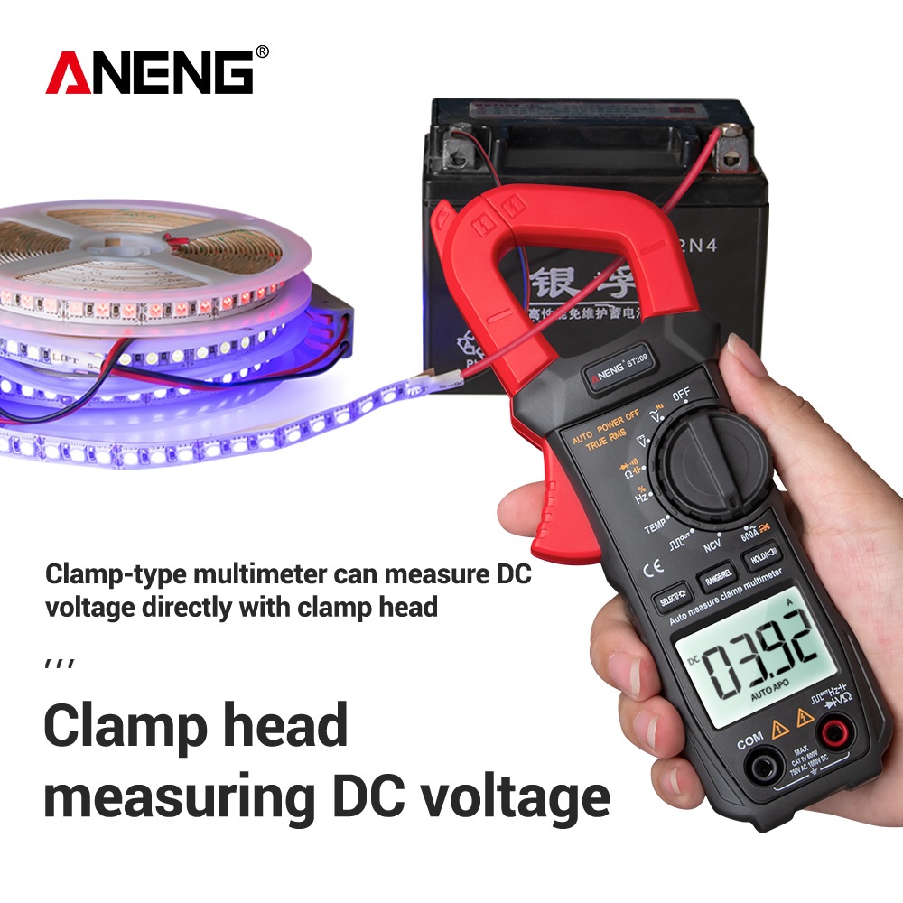 ANENG ST209 Digital Clamp Meter Multimeter 6000counts True RMS Mini Amp DC/AC Meters voltmeter 400v Automatic Range red