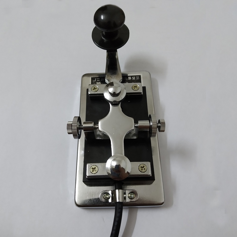 K-4 Hand Key Short Wave Radio Morse Code Cw Telegraph K4 Silver