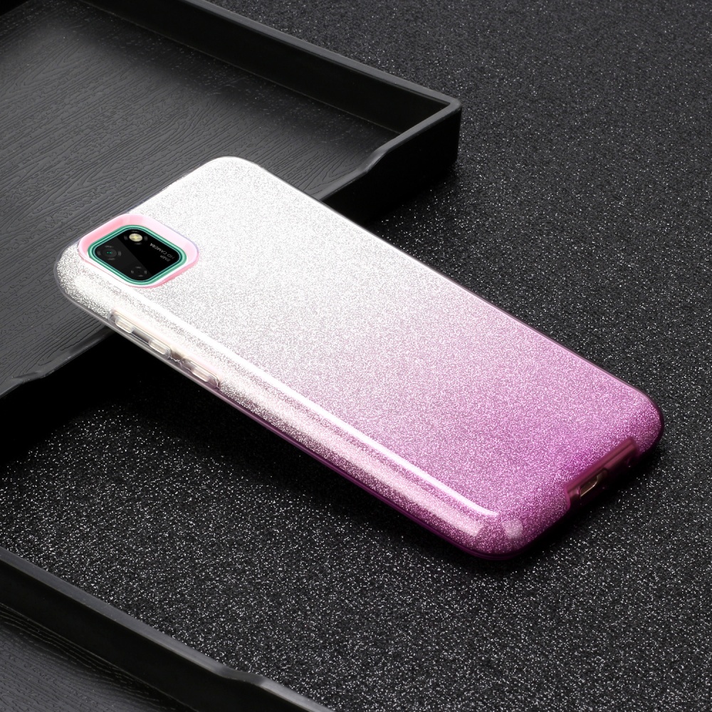 For HUAWEI Mate 30/Nova 5I pro/Mate 30 Pro/PSmart /Y5P/Y6P 2020 Phone Case Gradient Color Glitter Powder Cover with Airbag Bracket purple - Image 2